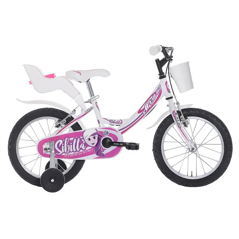 BICI BAMBINA SIBILLA 16 BIANCO/CICLAMINO