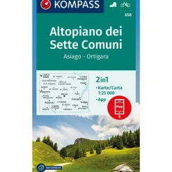 Carta escursionistica Altopiano dei Sette Comuni Asiago-Ortigara 1:25.000