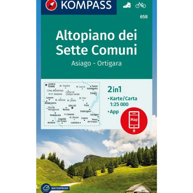 Carta escursionistica Altopiano dei Sette Comuni Asiago-Ortigara 1:25.000