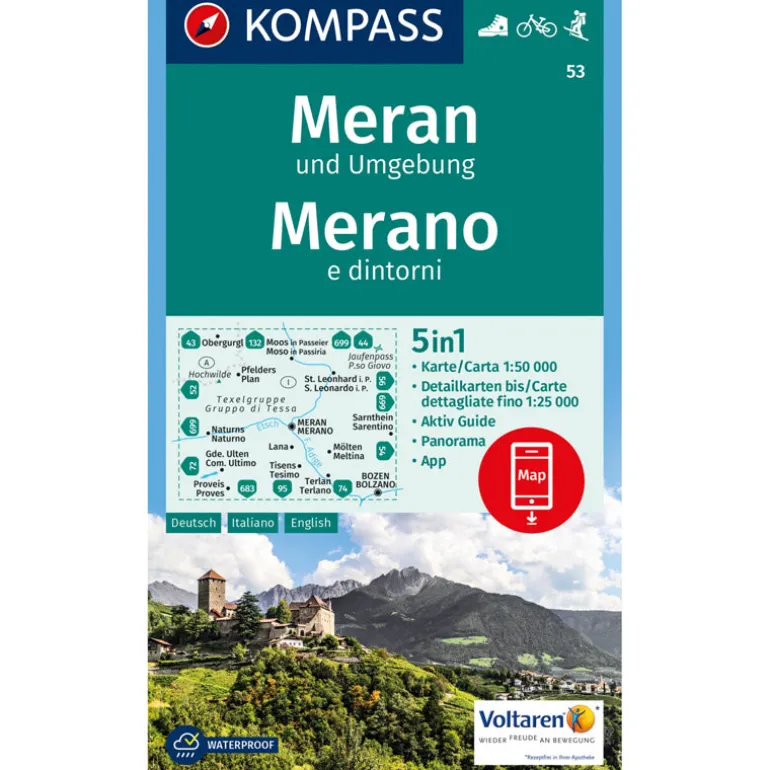 Carta escursionistica Merano 1:25.000