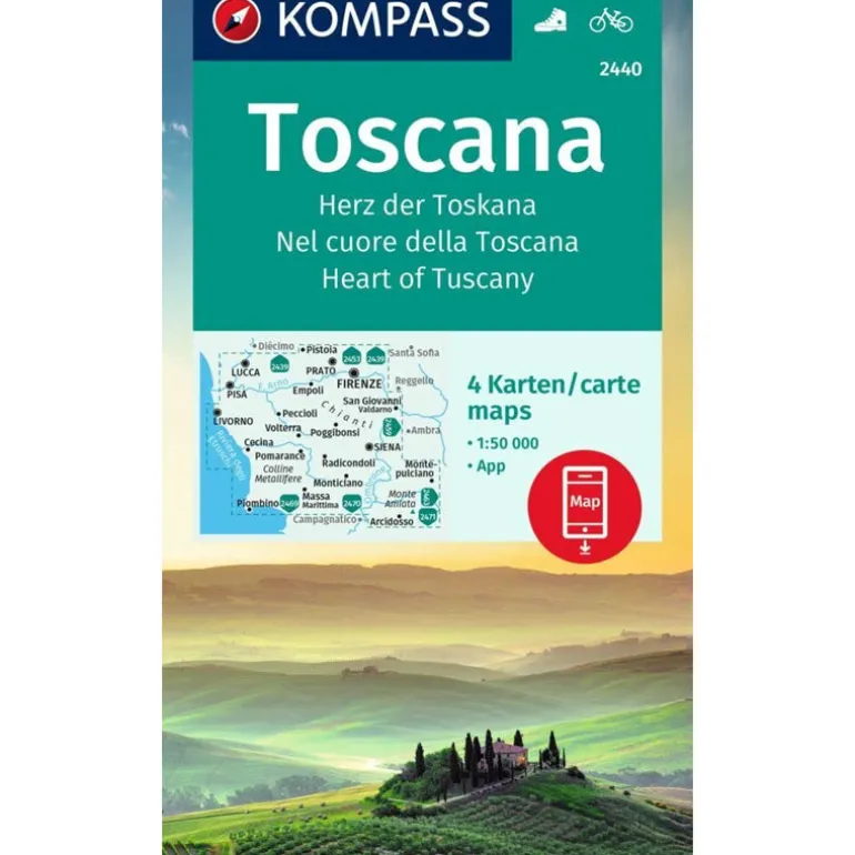 Carta escursionistica Nel cuore della Toscana 1:50.000
