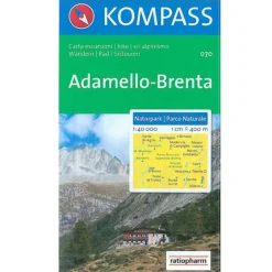 Cartina escursionistica Parco Naturale Adamello Brenta 1:40.000