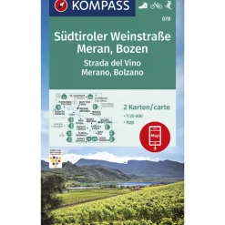 Cartina escursionistica Strada del Vino - Merano, Bolzano 1:25000