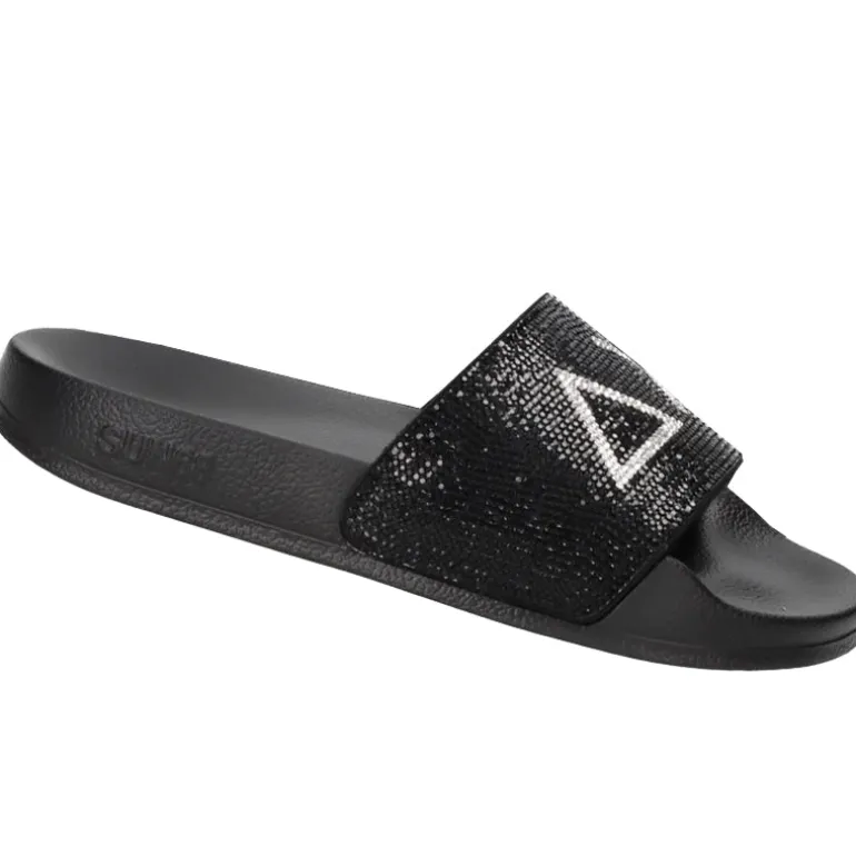 Ciabatte donna Slippers strass logo