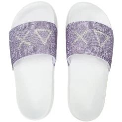 Ciabatte donna Slippers strass logo