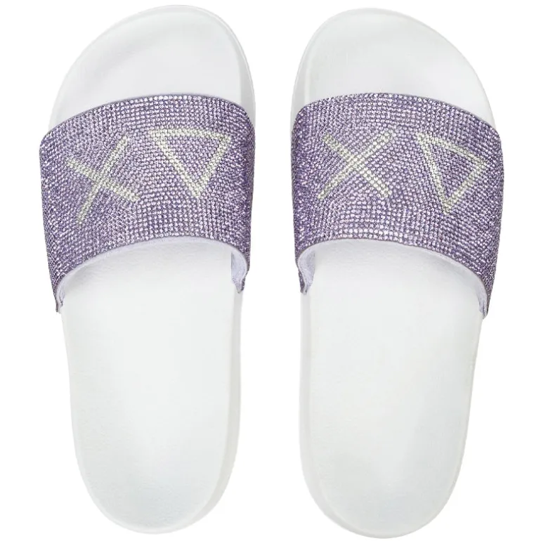 Ciabatte donna Slippers strass logo
