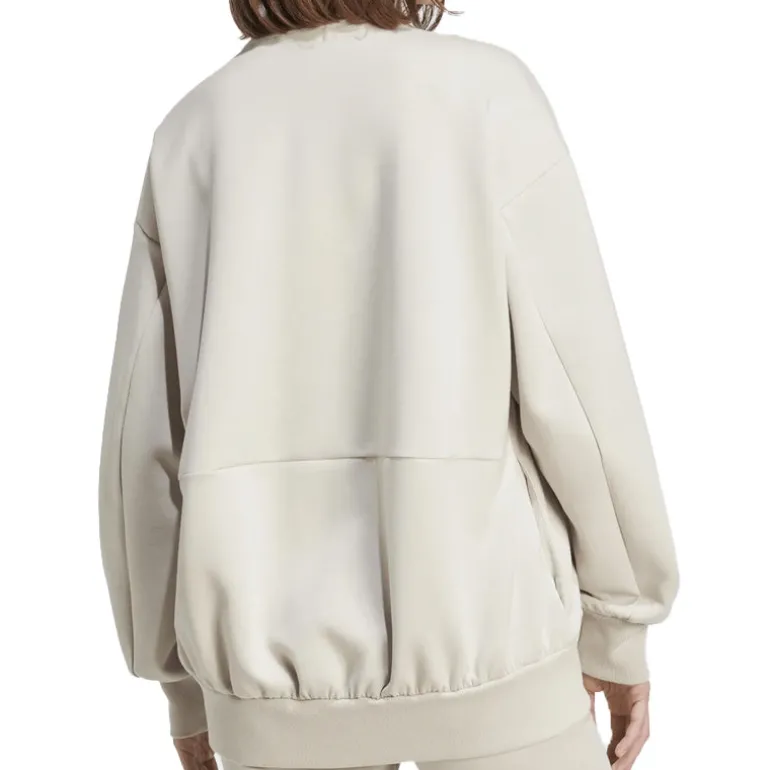 Felpa donna Soft Lux Ampia con Zip Integrale