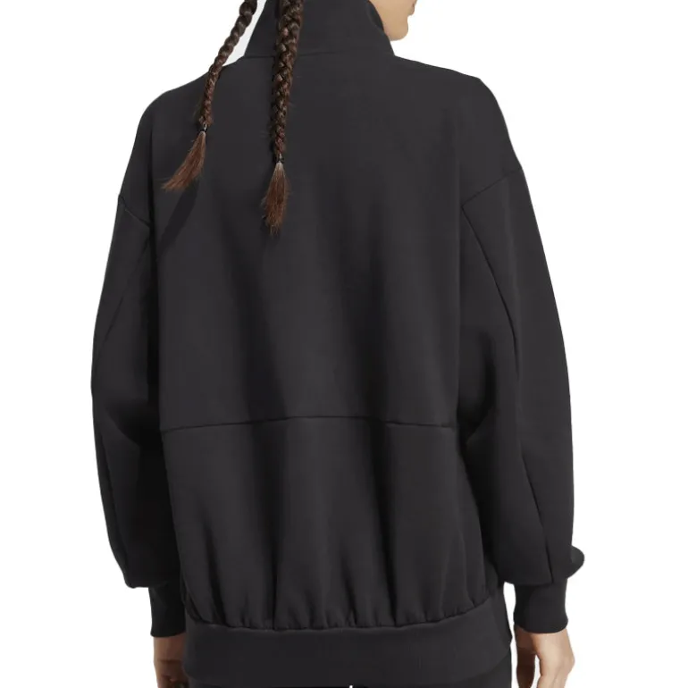 Felpa donna Soft Lux Ampia con Zip Integrale
