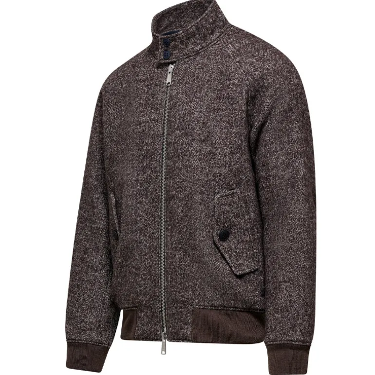 Giacca uomo bomber lana spigato