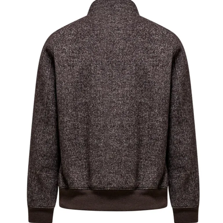 Giacca uomo bomber lana spigato