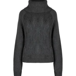 Maglione donna Dolcevita trecce