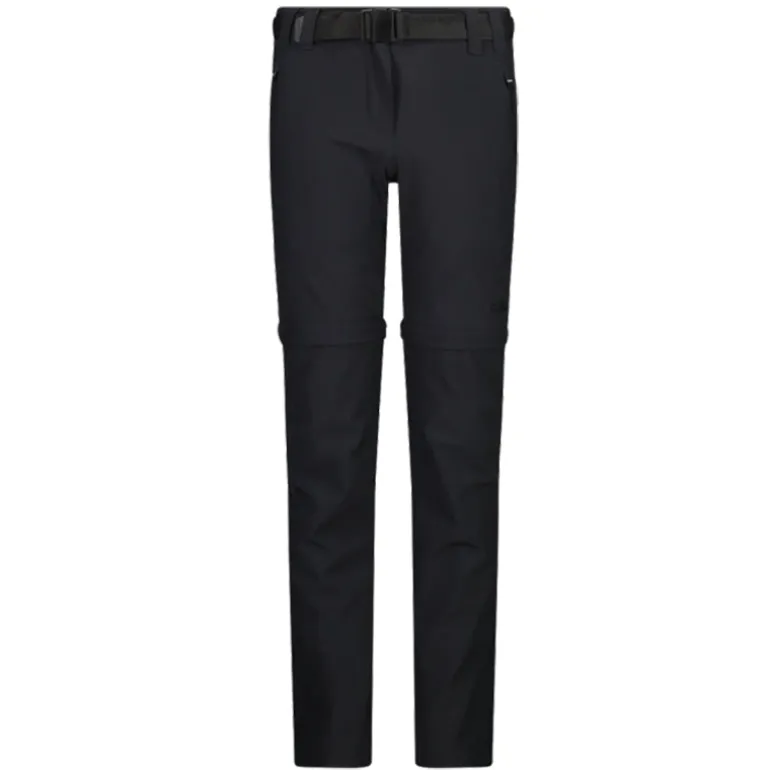 Pantalone bambina zip off stretch