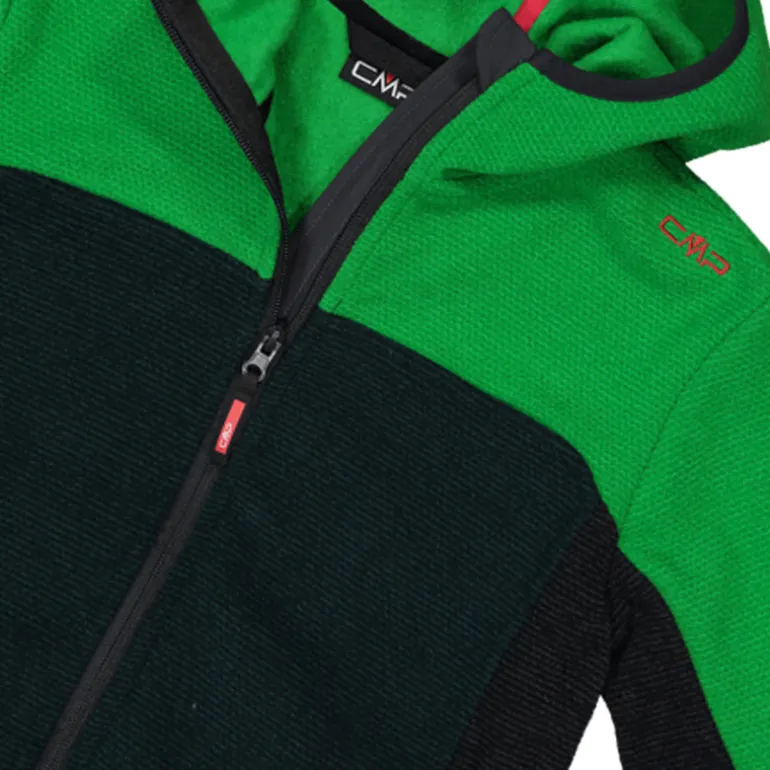 Pile bambino knit tech cappuccio