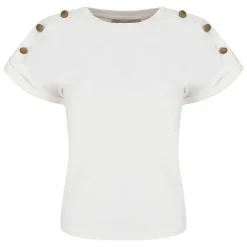 T-Shirt donna bottoni