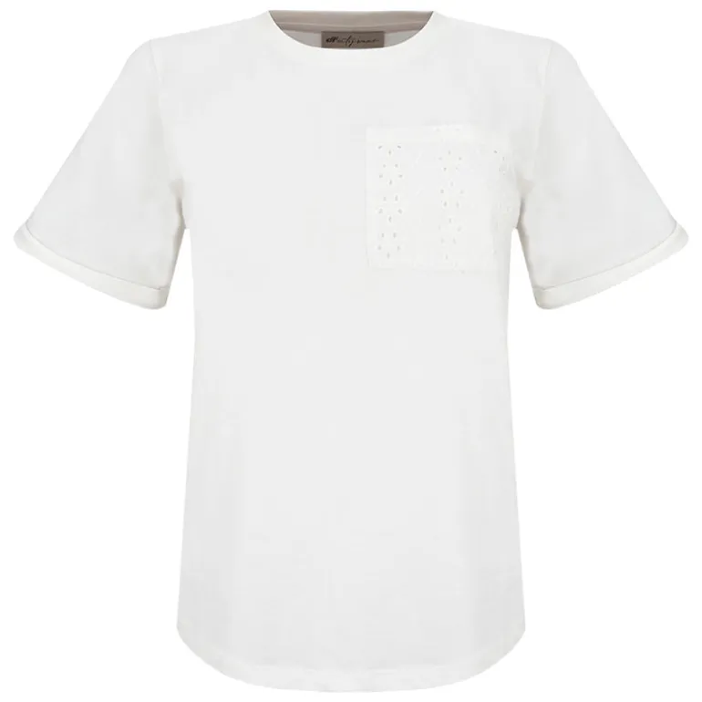 T-Shirt donna pizzo Sangallo