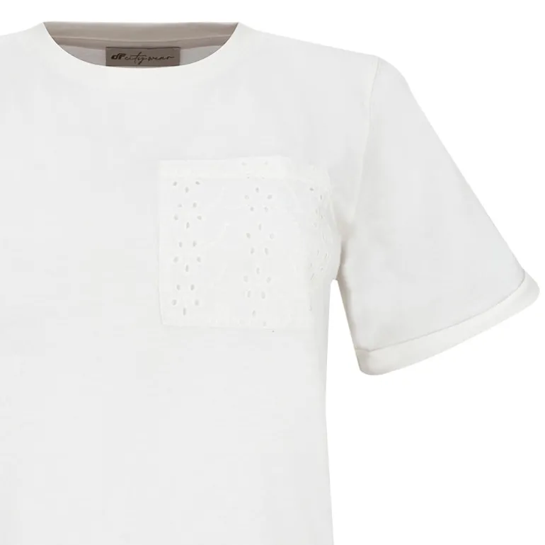 T-Shirt donna pizzo Sangallo